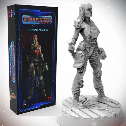  Archon Studio Archan Studio Starfinder Unpainted Miniatures: Ferani Nadaz- 32mm Unpainted Plastic Miniatures- for Kids and Adults Ages 14+, Grey