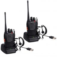 BaoFeng Baofeng BF-888S USB Charger Rechargeable Walkie Talkies Long Distance Walkie Talkie Long Range 2 Way Radios Frequency UHF 400-470MHz with Earpiece and Mic Set 6 Pack