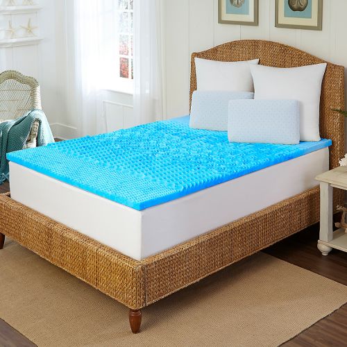  Arctic Sleep by Pure Rest 1.5-Inch Marbleized Gel 5-Zone Mattress Topper