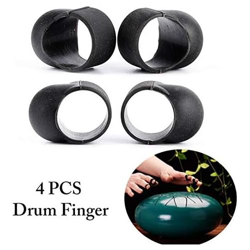  [아마존베스트]Ardentity Tongue Drum Accessory, 4 Pieces Drum Finger Sleeve Knocking Finger Guard for Steel Tongue Drum