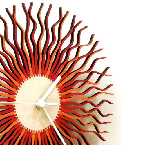  Ardeola Radium - 11½ Stylish Modern Handmade Wooden Wall Clock, a piece of wall art by ardeola
