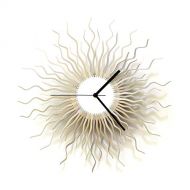 Ardeola Medusa silver - 16 Contemporary Handmade Wooden Wall Clock in Shades of Silver, a piece of wall art by ardeola