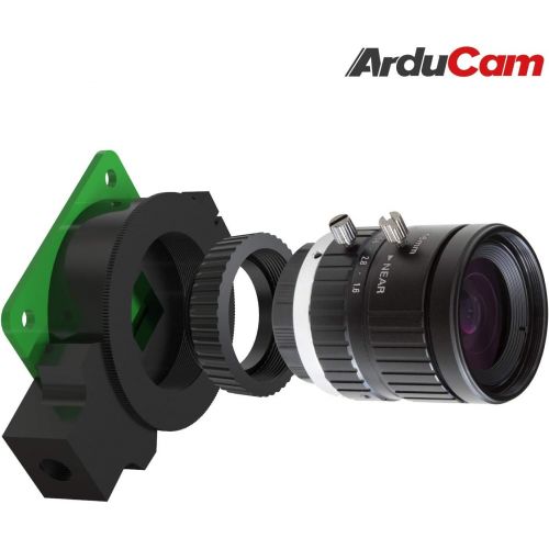  [아마존베스트]Arducam C-Mount Lens Bundle for Raspberry Pi HQ Camera, 16mm Focal Length Telephoto C Lens with Portable Tripod Stand and 2ft/60cm Black Camera Cable