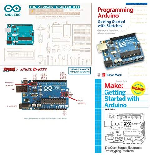  Arduino Starter Kit - English Official Kit with 170 Page Book - K000007 Plus 2-Bonus Book and PIN-Out Chart Bundle