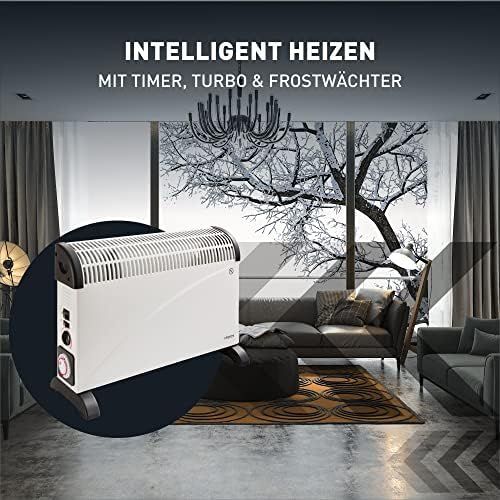  Arebos elektrische Konvektor Heizung / 2000 Watt/Thermostat/Frostwachter-Funktion/Mit Standfuessen oder zur Wandmontage/GS geprueft von Intertek (Standard)