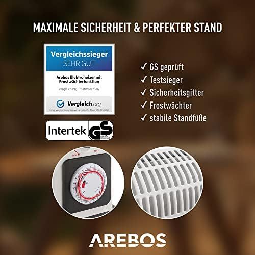  Arebos elektrische Konvektor Heizung / 2000 Watt/Thermostat/Frostwachter-Funktion/Mit Standfuessen oder zur Wandmontage/GS geprueft von Intertek (Standard)