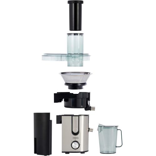  [아마존베스트]AREBOS Juicer Juicer / Stainless Steel / Large 85 mm Filling Opening / 1200 W / BPA Free / Drip Stop Function / 2 Speed Levels + 1 x Pulse Function / Overload Protection