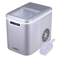 [아마존베스트]Arebos, Ice Cube Machine, 12kg/24h, 8 Minutes Production Time, 2 Ice Cube Sizes, 2.2 L, Quiet, Without Water Connection