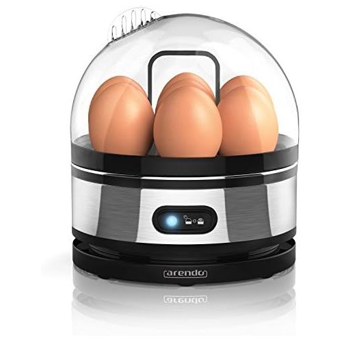  Arendo - Edelstahl Eierkocher mit Warmhaltefunktion - Kipp-Funktionsschalter mit Indikationsleuchte - einstellbarer Hartegrad - Abschrecken von 1-7 Eiern - rostfreier, gebuersteter