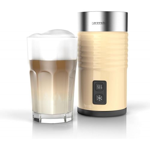  Arendo milkloud Milchaufschaumer automatisch - Milk frother - rostfreies Doppelwanddesign - 2-Tasten fuer Warm- und Kaltaufschaumen - Soft-Touch-Oberflache - UEberhitzungsschutz