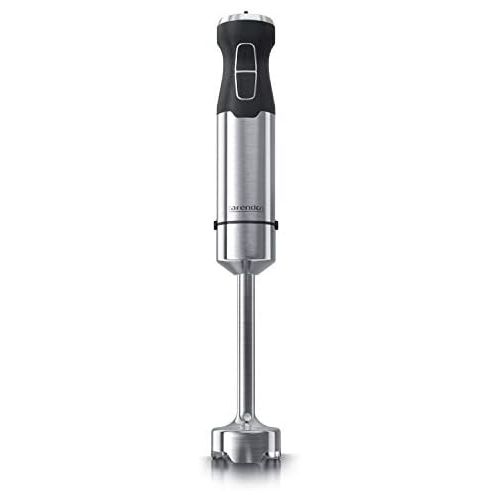  [아마존베스트]Arendo - Hand blender 1000 watt stainless steel - four-blade knife - puree rod - stepless speed control - turbo button - removable mixing base - GS certified - model 2020