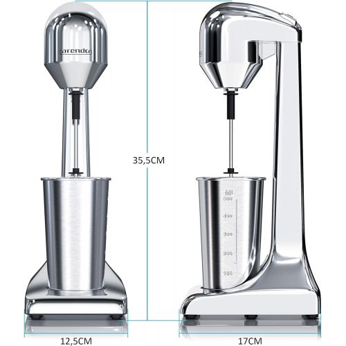  [아마존베스트]Arendo Drink Mixer / Beverage Mixer / Electric Stand Mixer / Shaker, 500 ml Cup, 100W, 22,000 rpm, 2 Speed Levels, Protein Drinks, Smoothies, Egg Milkshakes Cocktails, GS