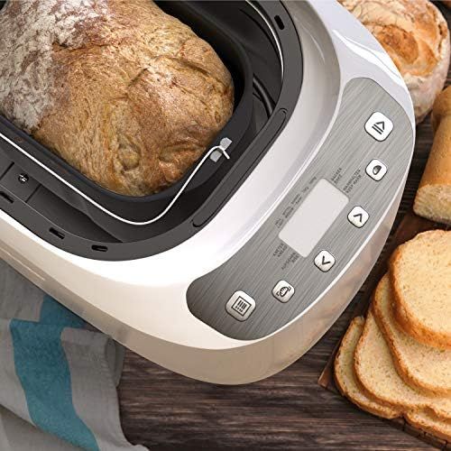  [아마존베스트]Arendo - Bread Maker - Bread Maker 12 Programs - Gluten Free Baking - 700-1000 g - Direct Drive - Bread Baking Chamber with Viewing Window - Keep Warming Function - Non-stick Coati