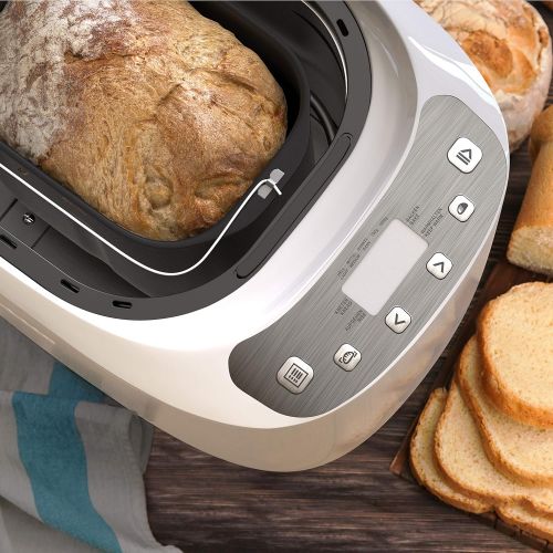  [아마존베스트]Arendo - Bread Maker - Bread Maker 12 Programs - Gluten Free Baking - 700-1000 g - Direct Drive - Bread Baking Chamber with Viewing Window - Keep Warming Function - Non-stick Coati