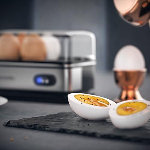  [아마존베스트]Arendo - Stainless Steel Egg Cooker with Warming Function | Flip Switch and Indicator Light | Freely Selectable Level of Hardness | Brushed Stainless Steel