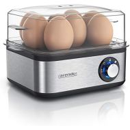 [아마존베스트]Arendo - Stainless steel egg cooker for 1 to 8 eggs - egg cooker - 500 W - control light - control dial for three degrees of hardness - dishwasher safe - brushed stainless steel