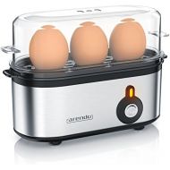 [아마존베스트]Arendo - Threecook stainless steel egg cooker, egg cooker, an off switch, selectable degree of hardness, 210 W, 1-3 eggs, non-slip rubber feet for a secure hold, BPA-free, GS certi