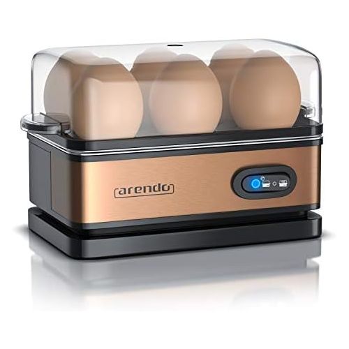  [아마존베스트]Arendo - Egg cooker stainless steel with warming function - tilt function switch with indicator light - freely selectable degree of hardness - rust-proof brushed stainless steel -