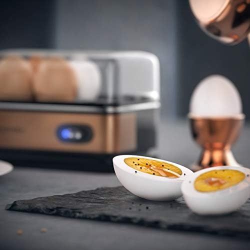  [아마존베스트]Arendo - Egg cooker stainless steel with warming function - tilt function switch with indicator light - freely selectable degree of hardness - rust-proof brushed stainless steel -