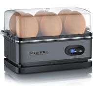 [아마존베스트]Arendo Stainless Steel Egg Cooker with Warming Function, Flip Switch and Indicator Light, Selectable Level of Hardness, Brushed Stainless Steel
