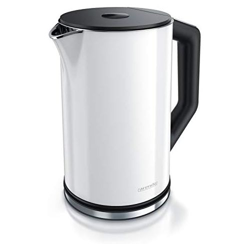  [아마존베스트]Arendo - Stainless steel kettle with temperature setting 40-100 degrees in 5 steps - double wall design - elegant model - 1.5 litres - 2200 W - tea kettle with temperature display
