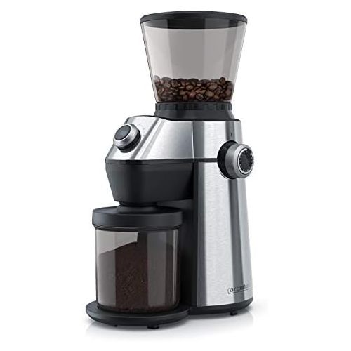  [아마존베스트]Arendo - elektrische Kaffeemuehle mit Kegelmahlwerk in Edelstahl - 150 Watt - Coffee Grinder - 15 Mahlgradstufen 360 g Fuellmenge Automatikverschluss Aromaschutz - Schutzschaltung -