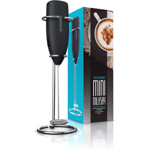  [아마존베스트]Arendo - Milk frother - electric rod milk frother with battery operation - motor with 14,200 rpm - special spiral - cappuccino shakes cocktails dressings - easy to clean