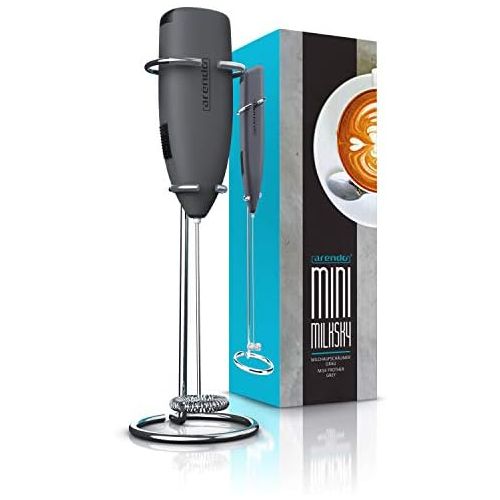  [아마존베스트]Arendo - Milk Frother - Electric Stick Milk Frother with Battery Operation - 14200 RPM Motor - Special Spiral - Cappuccino Shakes Cocktails Dressings - Easy Cleaning