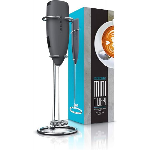  [아마존베스트]Arendo - Milk Frother - Electric Stick Milk Frother with Battery Operation - 14200 RPM Motor - Special Spiral - Cappuccino Shakes Cocktails Dressings - Easy Cleaning
