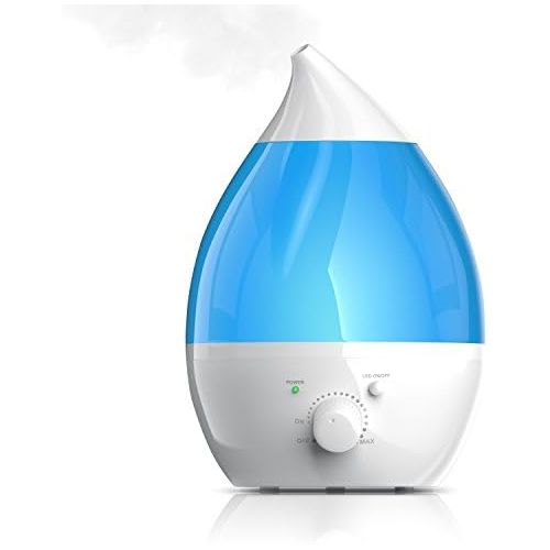  Arendo Humidifier LED Ultrasonic with Water Filter Room Humidifier Diffuser Humidifier 7 LED Colour Changing Low Noise Fragrance Insert for Essential Oils