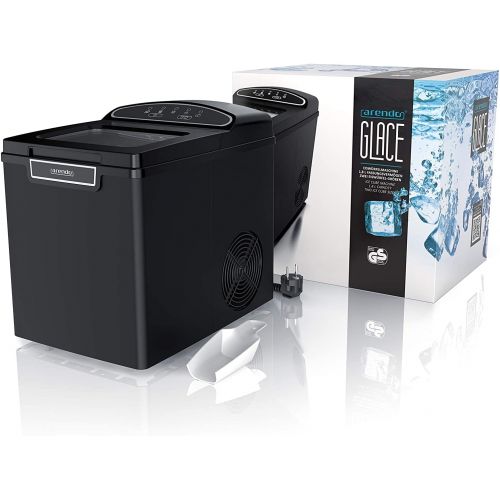  [아마존베스트]Arendo - Stainless steel ice cube maker - ice maker machine - 1.8 litres - ice cube maker - ice cube maker with cooling - ice cubes sizes small and large - status LEDs - ABS (acryl