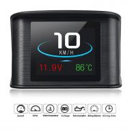 Arestech 3.5 inches Light-Weight Car HUD Head-Up Display with OBD2, EUOBD Display KM/h MPH Speeding Warning, Fuel Consumption, Temperature