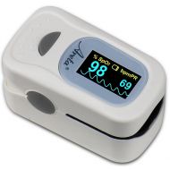 Areta Fingertip Pulse Oximeter with Luxury Dual-Color OLED Display in 4 Directions and 8 Modes and Built-in Alarm