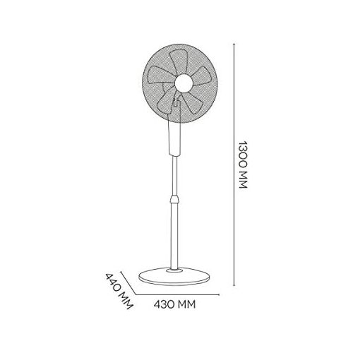  [아마존베스트]ARGO TULIP Floor Fan - White, Diameter 40 cm