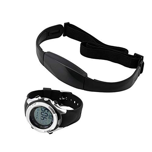  ArgoBear Bequeme Chest Sendegurt + Uhr im Freien Radfahren Sport Fitness drahtlose Puls-Monitor-Armbanduhr (Silber)