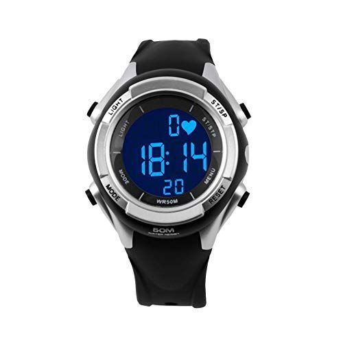  ArgoBear Bequeme Chest Sendegurt + Uhr im Freien Radfahren Sport Fitness drahtlose Puls-Monitor-Armbanduhr (Silber)