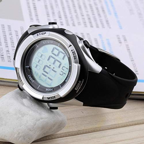  ArgoBear Bequeme Chest Sendegurt + Uhr im Freien Radfahren Sport Fitness drahtlose Puls-Monitor-Armbanduhr (Silber)