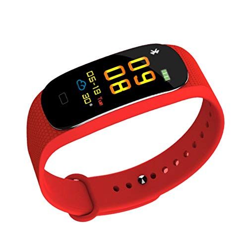  ArgoBear Farbe Schirm-intelligentes Armband M5 EKG-Herzfrequenz-Blutdruck-bung Schritt Armband-Sport-Uhr fuer Android iOS (schwarz)