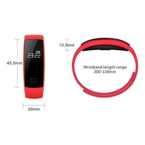  ArgoBear QS80 Smart-Armband Heart Rate Monitor Wasserdichte Wecker-Uhr-Blutdruck-Pedometer Fitness Tracker fuer iOS Android (schwarz)