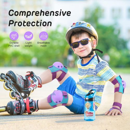  ArgoHome Kids Protective Gear Knee Pads Elbow Pads for Kids, Toddler Knee Pads and Elbow Pads Set Wrist Guards for Roller Skate Biking, Riding, Cycling Skating Scooter