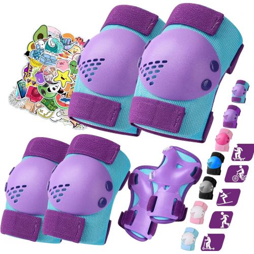  ArgoHome Kids Protective Gear Knee Pads Elbow Pads for Kids, Toddler Knee Pads and Elbow Pads Set Wrist Guards for Roller Skate Biking, Riding, Cycling Skating Scooter