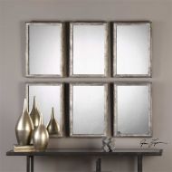 Argon Lights The Alcona Antiqued Silver Mirrors S/3 by Grace Feyock
