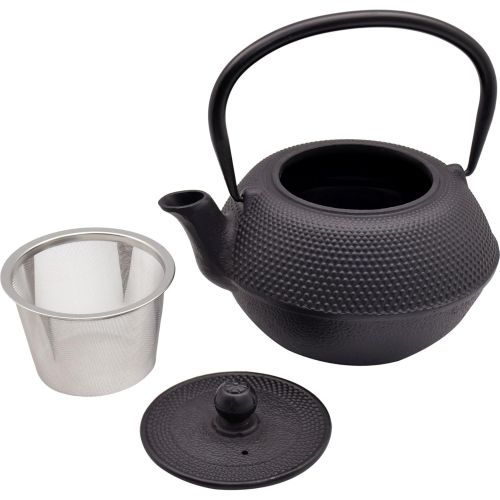  Argon Tableware Japanische Tetsubin-Teekanne - aus Gusseisen - Nagelkopfmuster - 1,2 l (1200 ml)