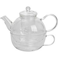 [아마존베스트]Argon Tableware Glas Einzel-Teetopf, Tasse und Sieb Set - 550 ml (Teekanne)
