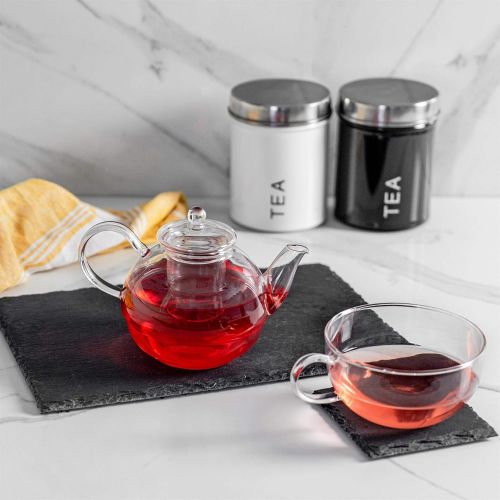  Argon Tableware Glas Einzel-Teetopf, Tasse und Sieb Set - 550 ml (Teekanne)