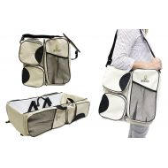 AriBaby 3 in 1 Diaper Bag - Changing Station - Travel Bassinet - #1 multi purpose diaper bag (Beige)