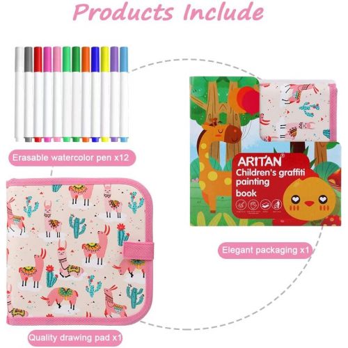  [아마존베스트]AriTan New Leather Surface Erasable Drawing Pad Toys(Alpaca), Road Trip Car Travel Airplane Activities Game, Magna Writing Board for Kids Toddlers Boys Girls Age 2 3 4 5 6 7 8 Year Old