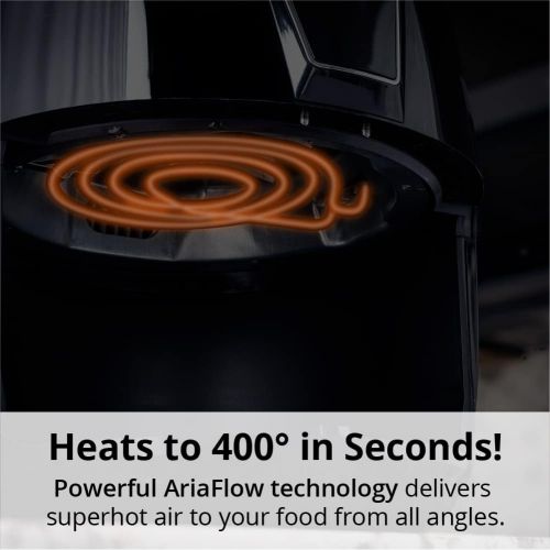  [아마존베스트]Aria Air Fryers CFA-897 Aria Ceramic Air Fryer, 5Qt, Premium Black