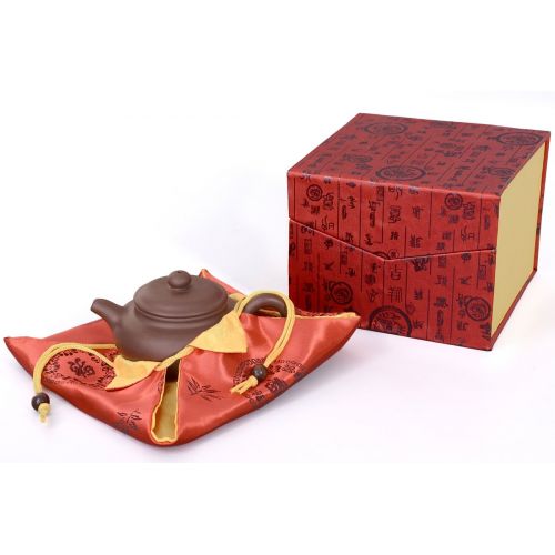  Aricola Yixing Ton Teekanne Nanjing Handgefertigt 200ml in Eleganter Geschenkbox