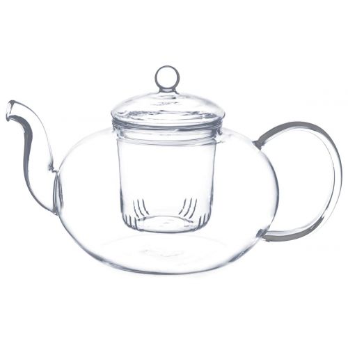  Aricola Teeset Melina 1,8 Liter. Glas-Teekanne 1,8 Liter mit Glassieb und 4 doppelwandige Teeglaser 360ml